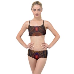 Fractal Fantasy Design Swirl Layered Top Bikini Set by Wegoenart