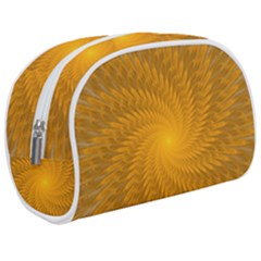 Fractal Abstract Background Pattern Gold Golden Yellow Makeup Case (medium) by Wegoenart