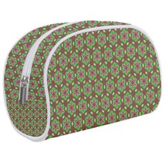Background Green Ornamental Pattern Makeup Case (medium) by Wegoenart