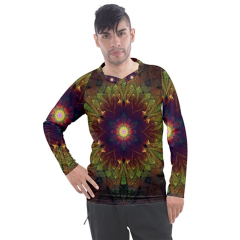 Art Abstract Fractal Pattern Men s Pique Long Sleeve Tee by Wegoenart