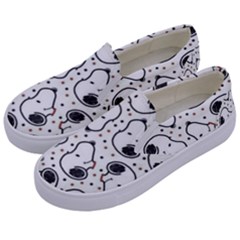Dog Pattern Kids  Canvas Slip Ons by Wegoenart