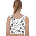 Dog Pattern Velvet Racer Back Crop Top View2