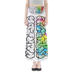 Brain Mind Psychology Idea Drawing Full Length Maxi Skirt by Wegoenart