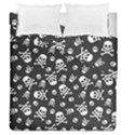 Skull Crossbones Seamless Pattern Holiday Halloween Wallpaper Wrapping Packing Backdrop Duvet Cover Double Side (Queen Size) View1