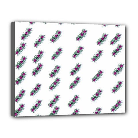 Japan Cherry Blossoms On White Canvas 14  X 11  (stretched) by pepitasart