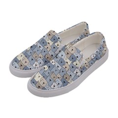 Cute Dog Seamless Pattern Background Women s Canvas Slip Ons by Nexatart