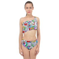 Graffiti Characters Seamless Pattern Spliced Up Two Piece Swimsuit by Nexatart