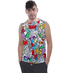 Graffiti Characters Seamless Pattern Men s Regular Tank Top by Nexatart