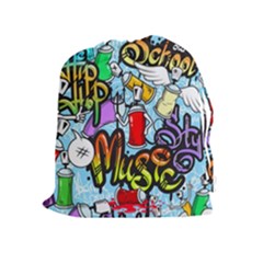 Graffiti Characters Seamless Patternm Drawstring Pouch (xl) by Nexatart