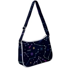 Space Wallpapers Zip Up Shoulder Bag by Nexatart