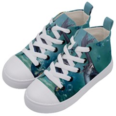 Awesome Seadragon Kids  Mid-top Canvas Sneakers by FantasyWorld7