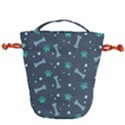 Bons Foot Prints Pattern Background Drawstring Bucket Bag View2