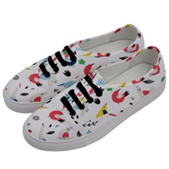 Vector Set Isolates With Cute Birds Scandinavian Style Men s Classic Low Top Sneakers by Vaneshart