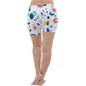 Vector Set Isolates With Cute Birds Scandinavian Style Lightweight Velour Yoga Shorts View4