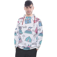 Transportation Seamless Pattern Men s Pullover Hoodie by Vaneshart