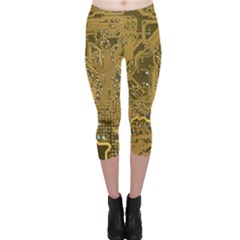 Pcb Printed Circuit Board Capri Leggings  by Vaneshart