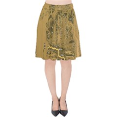 Pcb Printed Circuit Board Velvet High Waist Skirt by Vaneshart