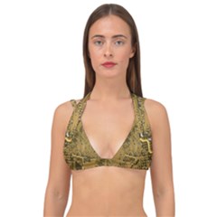 Pcb Printed Circuit Board Double Strap Halter Bikini Top by Vaneshart