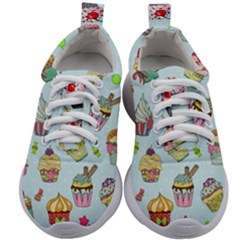 Cupcake Doodle Pattern Kids Athletic Shoes by Sobalvarro