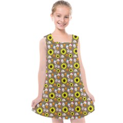 Hawaii Ghost Beige Kids  Cross Back Dress by snowwhitegirl