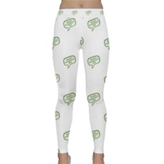 Happy St Patricks Day Symbol Motif Pattern Classic Yoga Leggings by dflcprintsclothing