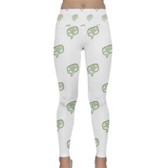 Happy St Patricks Day Symbol Motif Pattern Lightweight Velour Classic Yoga Leggings by dflcprintsclothing