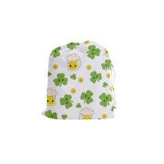 St Patricks Day Drawstring Pouch (small) by Valentinaart