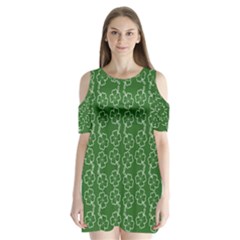 St Patricks Day Shoulder Cutout Velvet One Piece by Valentinaart