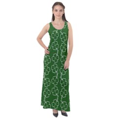 St Patricks Day Sleeveless Velour Maxi Dress by Valentinaart