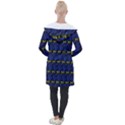 Blue Illusion Longline Hooded Cardigan View2
