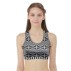 Optical Illusion Sports Bra With Border by Sparkle
