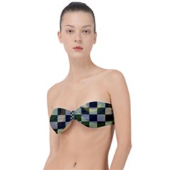 Circle Checks Classic Bandeau Bikini Top  by Sparkle