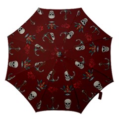 Tattoo Old School Background Pattern Hook Handle Umbrellas (medium) by Wegoenart