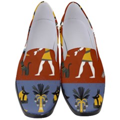 Ancient Egyptian Religion Seamless Pattern Women s Classic Loafer Heels by Wegoenart