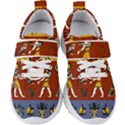 Ancient Egyptian Religion Seamless Pattern Kids  Velcro Strap Shoes View1
