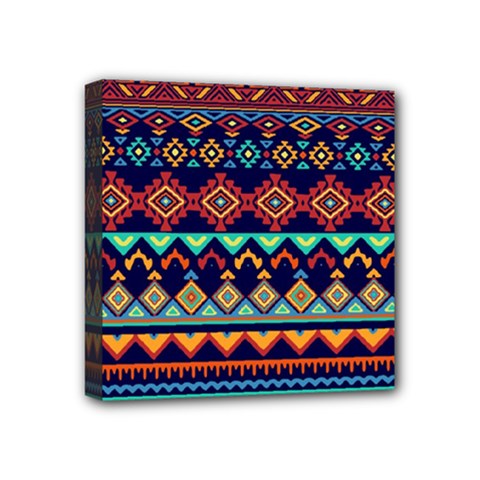 Pattern Tribal Style Mini Canvas 4  X 4  (stretched) by Wegoenart