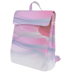 Pink Fractal Flap Top Backpack by Sparkle