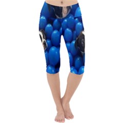 Cute Balls Puppy Lightweight Velour Cropped Yoga Leggings by Sparkle