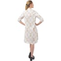 Happy Easter Motif Print Pattern Long Sleeve Mini Shirt Dress View2