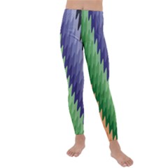 Zigzag Waves Kids  Lightweight Velour Leggings by Sparkle