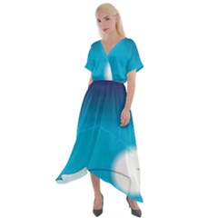 Fishing Cross Front Sharkbite Hem Maxi Dress by Sparkle