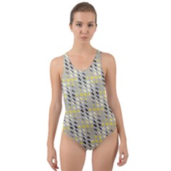 Color Tiles Cut-out Back One Piece Swimsuit by Sparkle