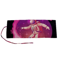 Astronaut Spacesuit Standing Surfboard Surfing Milky Way Stars Roll Up Canvas Pencil Holder (s) by Vaneshart