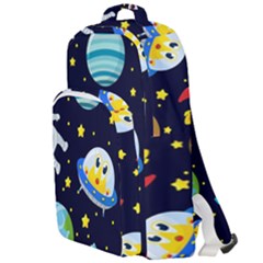 Space Seamless Pattern Double Compartment Backpack by Vaneshart