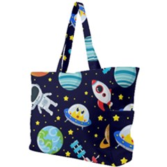 Space Seamless Pattern Simple Shoulder Bag by Vaneshart