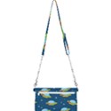 Seamless Pattern Ufo With Star Space Galaxy Background Mini Crossbody Handbag View2