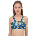 Seamless Pattern Ufo With Star Space Galaxy Background Cage Up Bikini Top View1