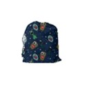Monster Alien Pattern Seamless Background Drawstring Pouch (Small) View2