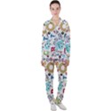 Seamless Pattern Vector With Funny Robots Cartoon Casual Jacket and Pants Set View1