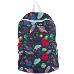 Cosmos Ufo Concept Seamless Pattern Foldable Lightweight Backpack by Vaneshart